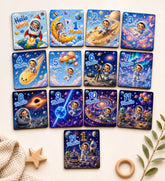 space theme baby milestone cards set of 13