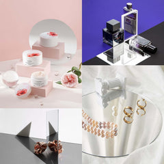 American Elm 9 Pcs Product Photography Props Acrylic Mirror Reflective Sheets for Jewelry Photography Simulated Glass Display