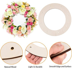 Cliths Wooden Wreath Frames for Crafts MDF Hoop Rings DIY Floral Decor Pack of 6 or 12 Home Wall Decorations