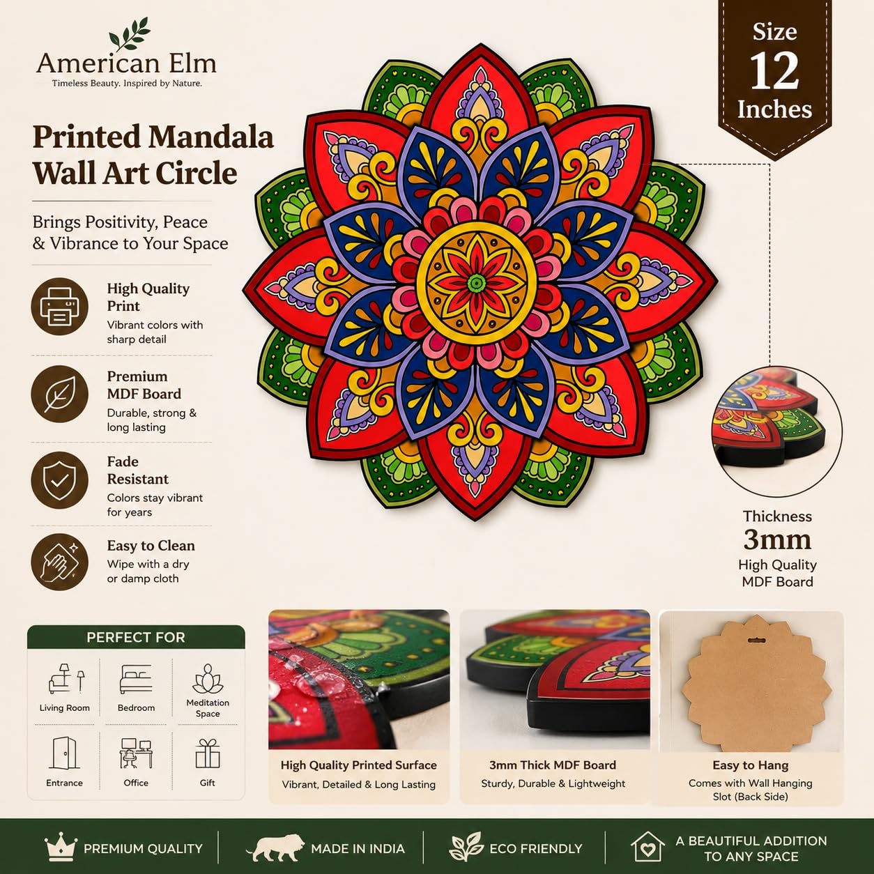 lotus flower mandala home decoration