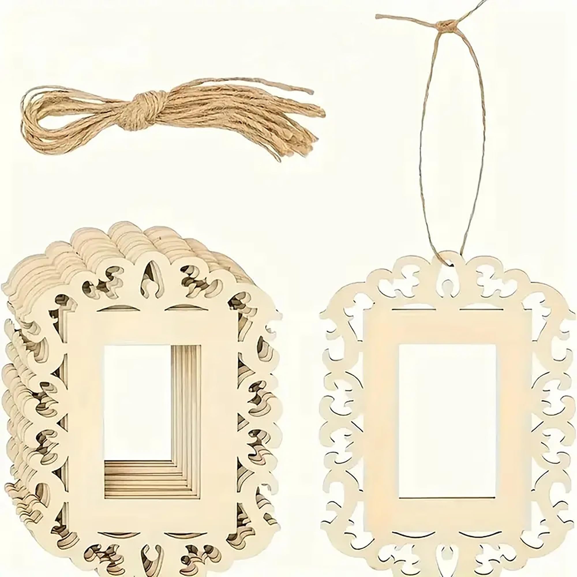 natural wood hollow frames for home decor embellishment