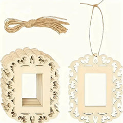 natural wood hollow frames for home decor embellishment