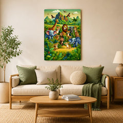 safari theme kids room wall art