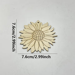 10 pcs mdf flowers for painting