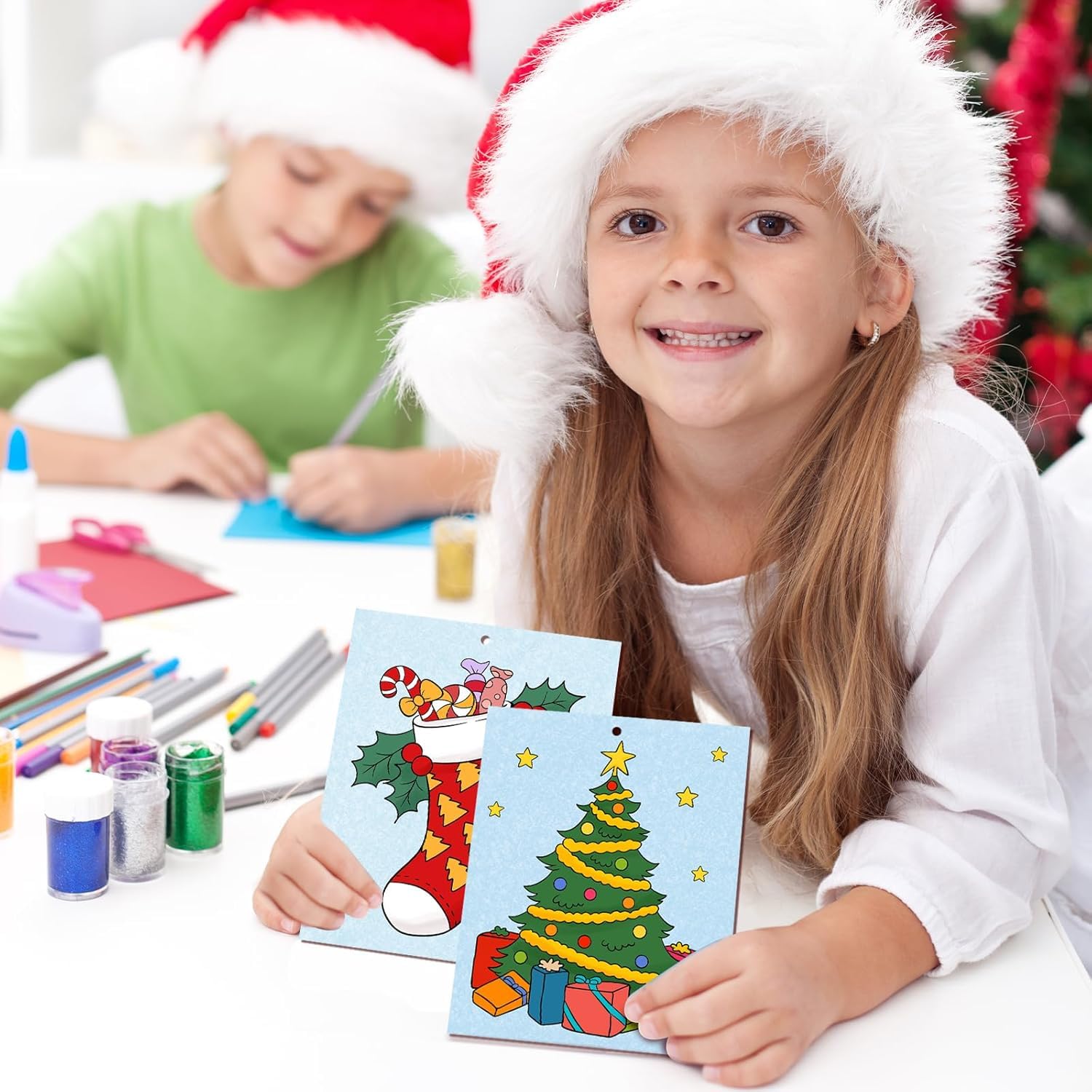 winter holiday wooden shapes