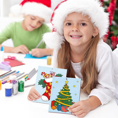 winter holiday wooden shapes