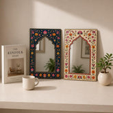 American Elm Pack of 2 Jharokha Mirror Wall Decor for Home Decor Living Room