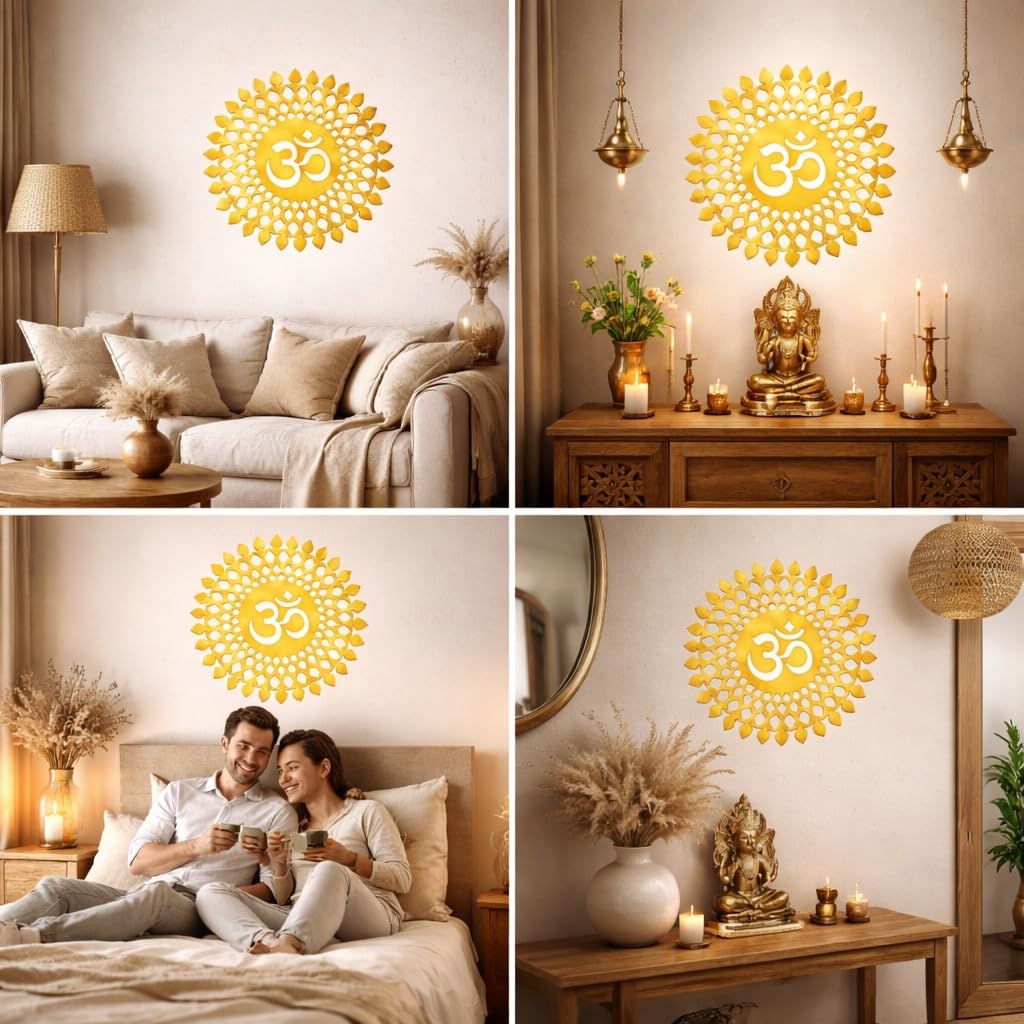 OM wall decor wooden spiritual symbol