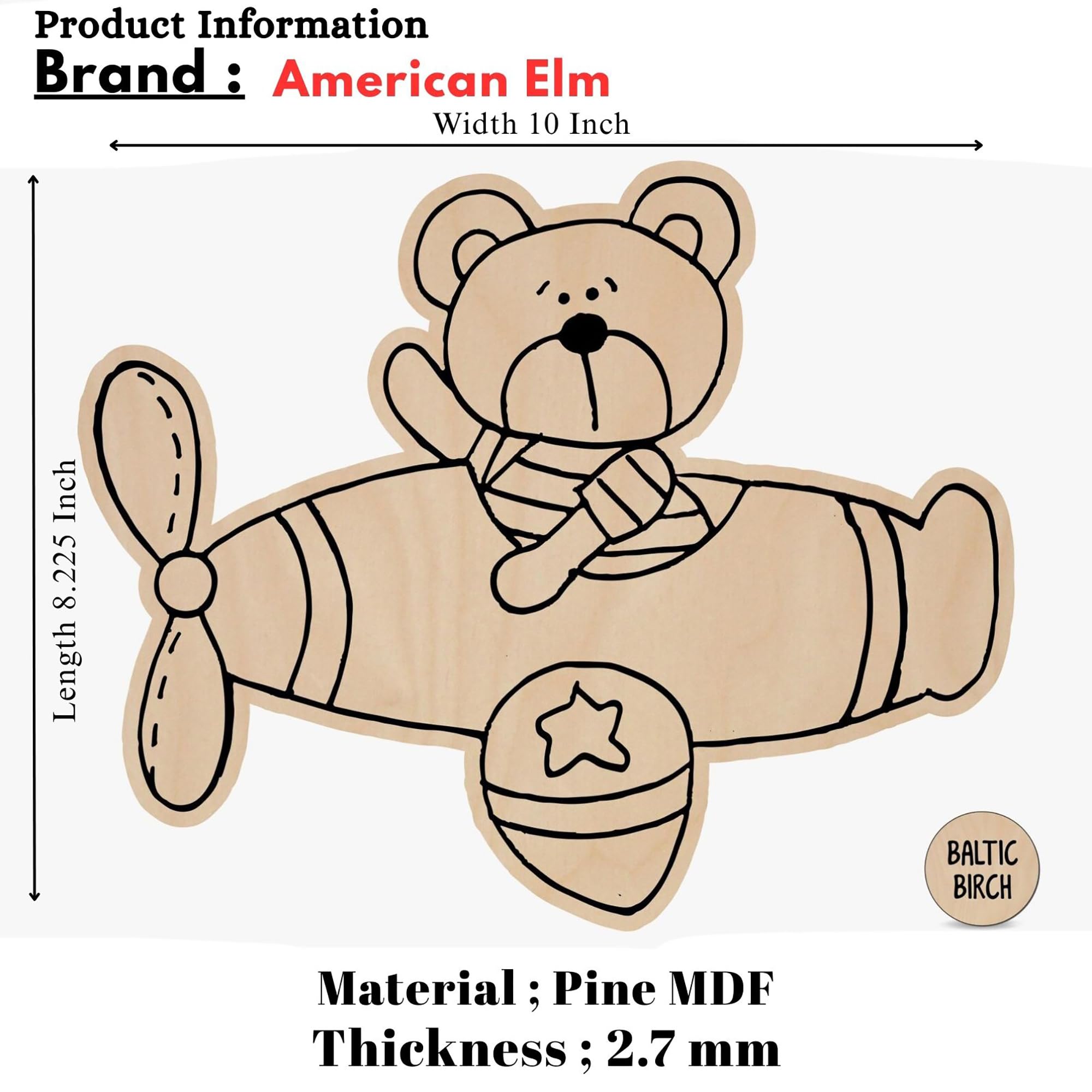 whimsical animal wood craft set