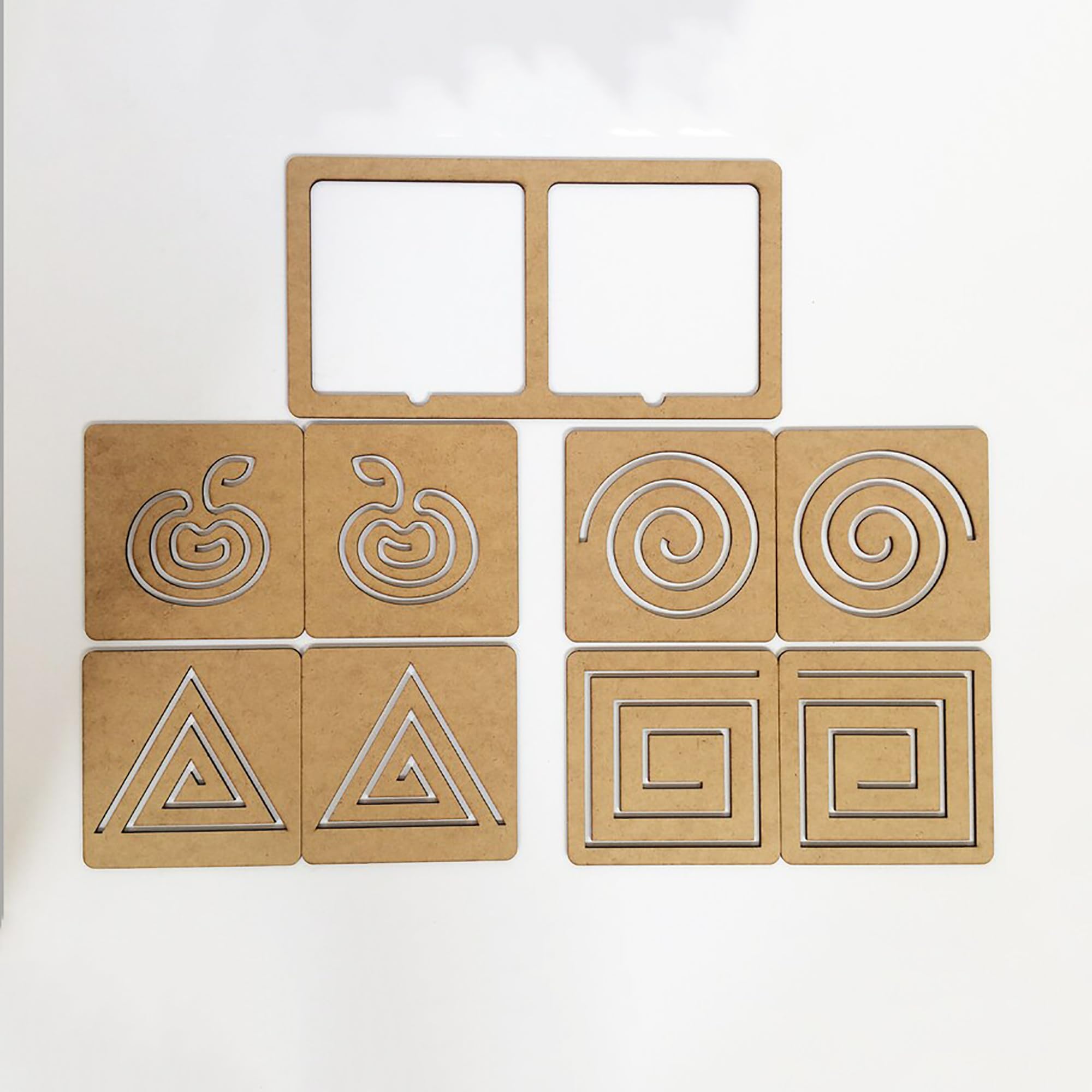 Educational wooden line tracing boards for preschool skills