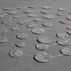 Cliths Grey Felt Circles Round Non Woven Fabric Cutouts for DIY Crafts, Wax Melts, Diffuser Pads