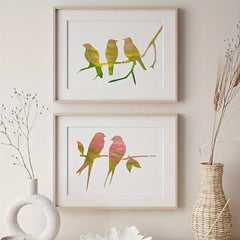 nature themed bird on branch stencil for craft art