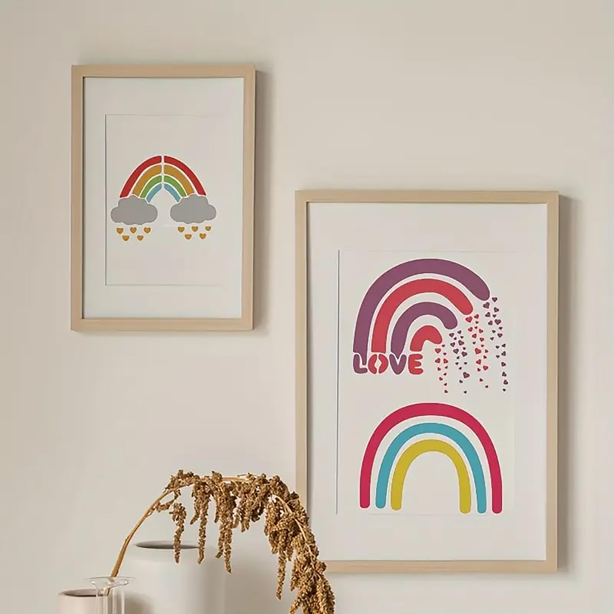 reusable rainbow craft stencils
