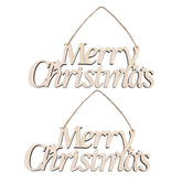 Wooden 'Merry Christmas' sign with a white background