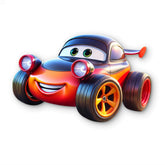 3d sports car wall decor for kids room