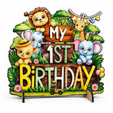 jungle safari first birthday table decoration