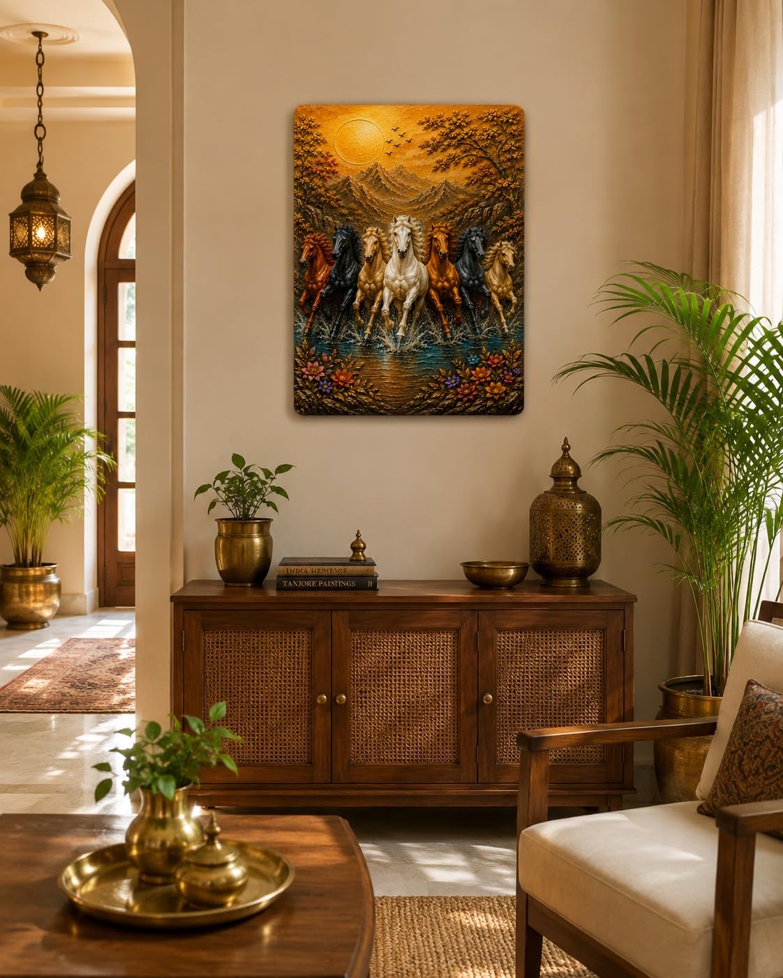 running horse canvas style wall decor