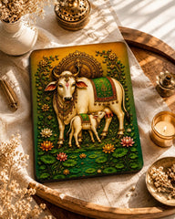 Kamdhenu Cow wall decor for pooja room
