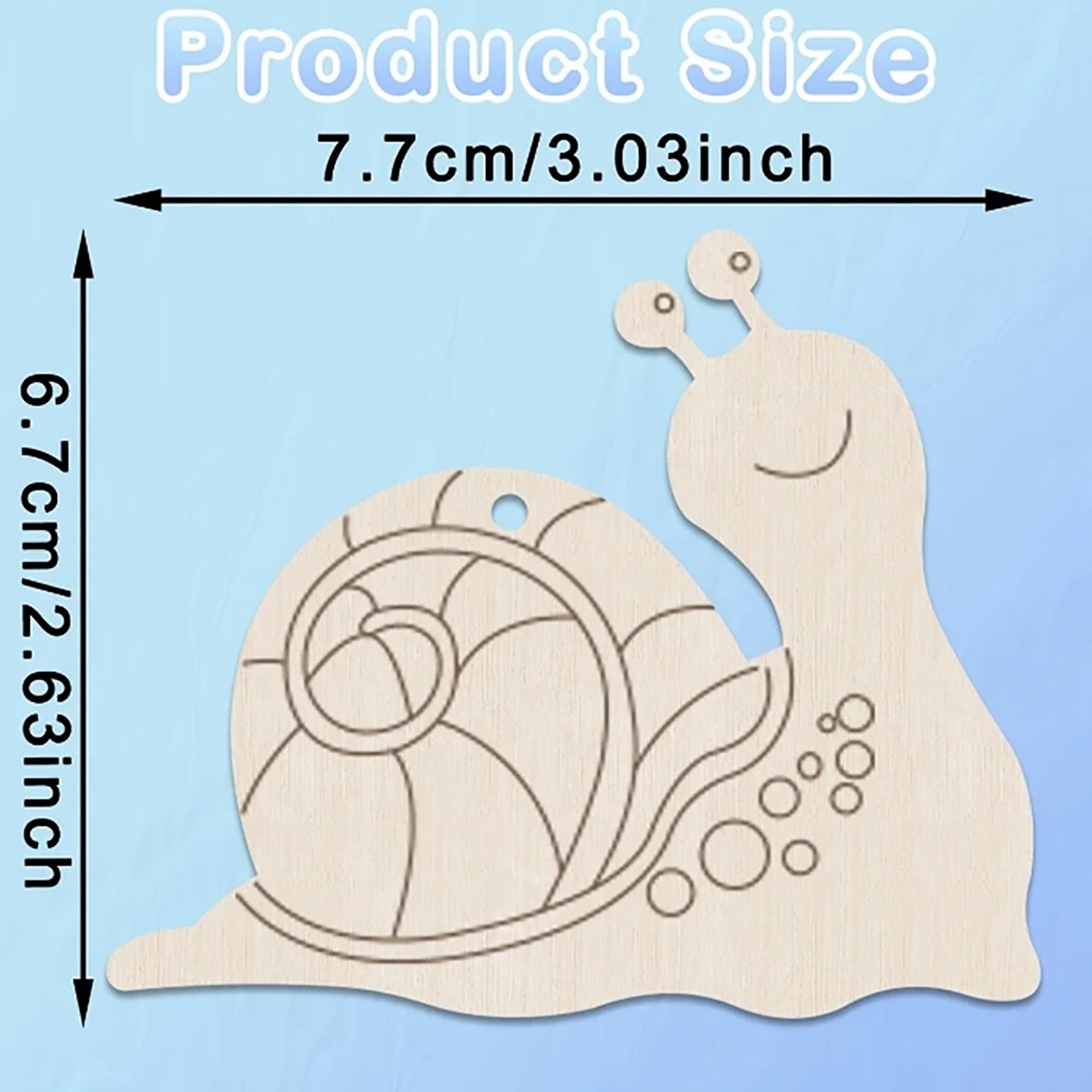 wooden snail shaped cutouts