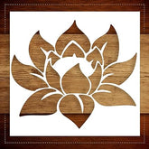 lotus flower stencil for wall painting