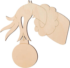 Wooden monster hand Christmas decorations