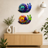 colorful snail wall art for home decor
