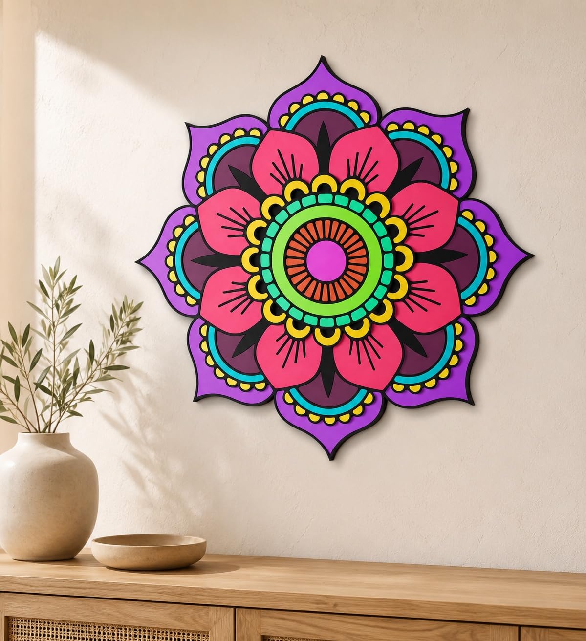 spiritual mandala wall art for meditation room