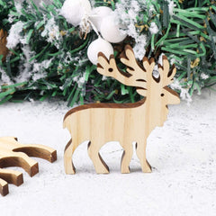 wooden christmas tree decor reindeer