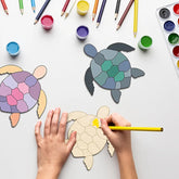 wooden turtle craft cutouts for kids diy sea animal painting mdf shapes marine life wooden decorations for home