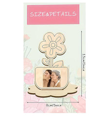 American Elm 12Pcs Wooden Flower Photo Frame DIY MDF Picture Holders with Stand for Painting Kids Craft Scrapbooking Gifting Mother’s Day Display Home Art Projects Unfinished Wood Frame
