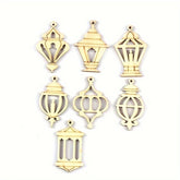 unfinished ramadan wooden pendants muslim festival home decor supplies