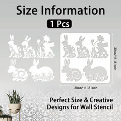 DIY Easter wall decor stencil