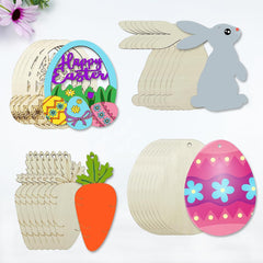 Crafting kit natural timber bunny and egg designs for holidays
