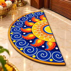 printed floor mandala decoration for pooja room entrance