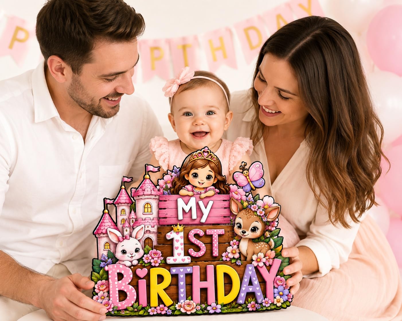 first birthday centerpiece for baby girl