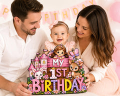 first birthday centerpiece for baby girl