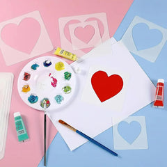diy heart painting stencil templates