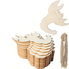 Cliths Wooden Lobster Cutout Sea Animal MDF Craft Shape for DIY Painting