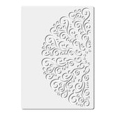 ornate floral corner stencil for diy crafts