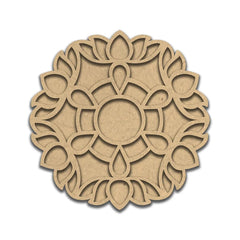 Cliths Pre Marked MDF Rangoli Base Mandala Design with Religious for Home Decor Diwali Pooja DIY Art