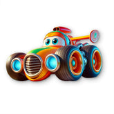 colorful 3d car wall decor for kids room