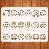 emotion face stencil diy