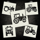 tractor stencils reusable tractor stencil set for wall art farm tractor painting template for DIY decor plastic stencils for kids crafts and painting thick durable stencils for wood and canvas tractor themed stencil set for home projects