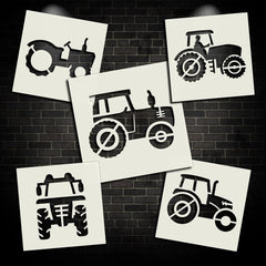 tractor stencils reusable tractor stencil set for wall art farm tractor painting template for DIY decor plastic stencils for kids crafts and painting thick durable stencils for wood and canvas tractor themed stencil set for home projects
