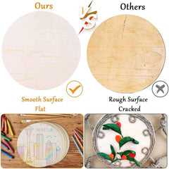Comparison of smooth surface flat wooden board vs rough surface cracked board with illustrations and text.