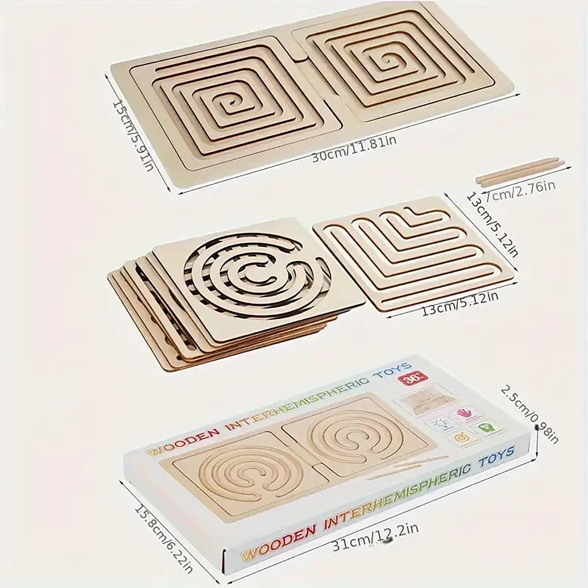 educational wooden puzzle maze games for children's learning