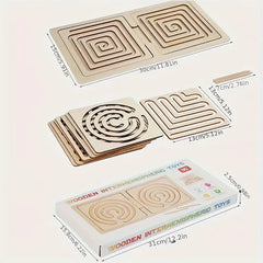 educational wooden puzzle maze games for children's learning