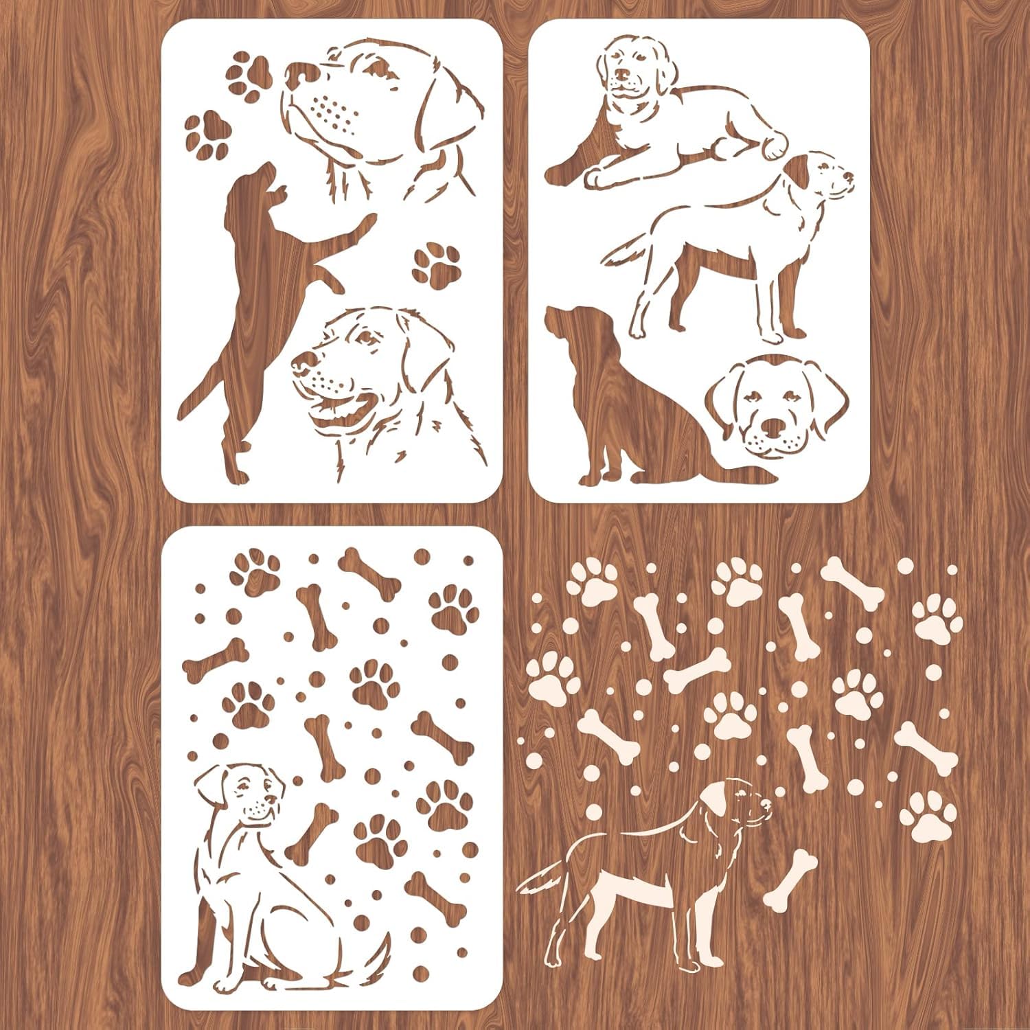 labrador dog wall stencil reusable