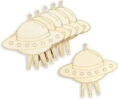 Set of gold UFO-shaped hair combs on a white background