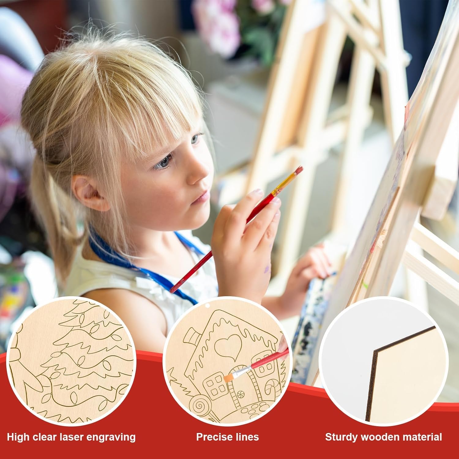 DIY xmas wooden ornaments